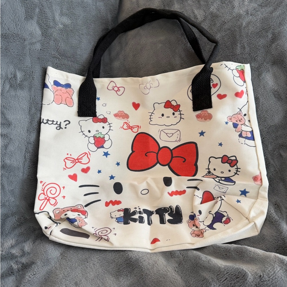 ❤️❤️SANRIO MYSTERY BUNDLE w/ Hello Kitty Canvas Zippered Closure Tote Bag